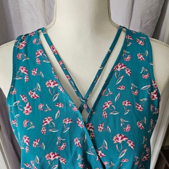 Grayson Threads Teal Pink Wrap Tank Top - Picture 2 of 6